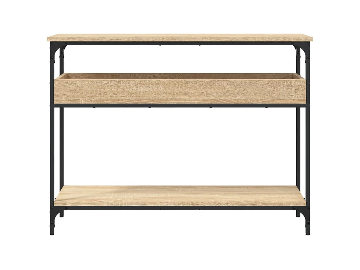 Table console avec étagère chêne sonoma 100x29x75 cm