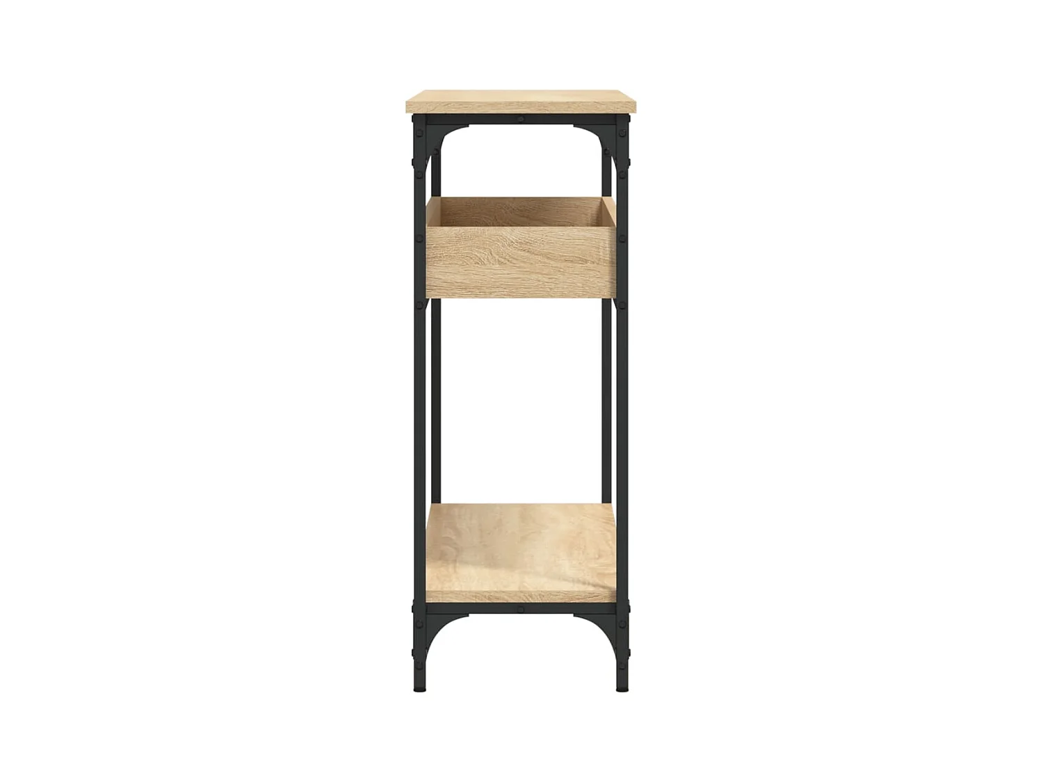 Table console avec étagère chêne sonoma 100x29x75 cm
