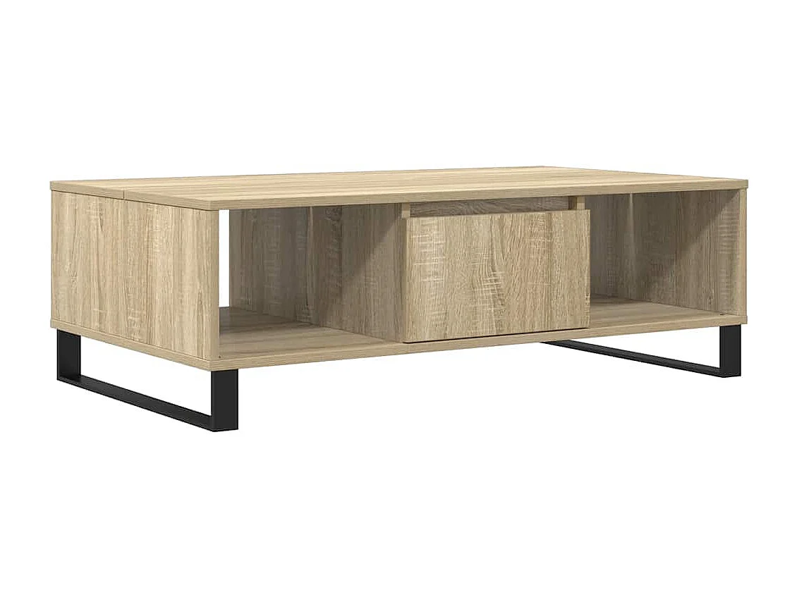 Table basse chêne sonoma 104x60x35 cm bois d'ingénierie