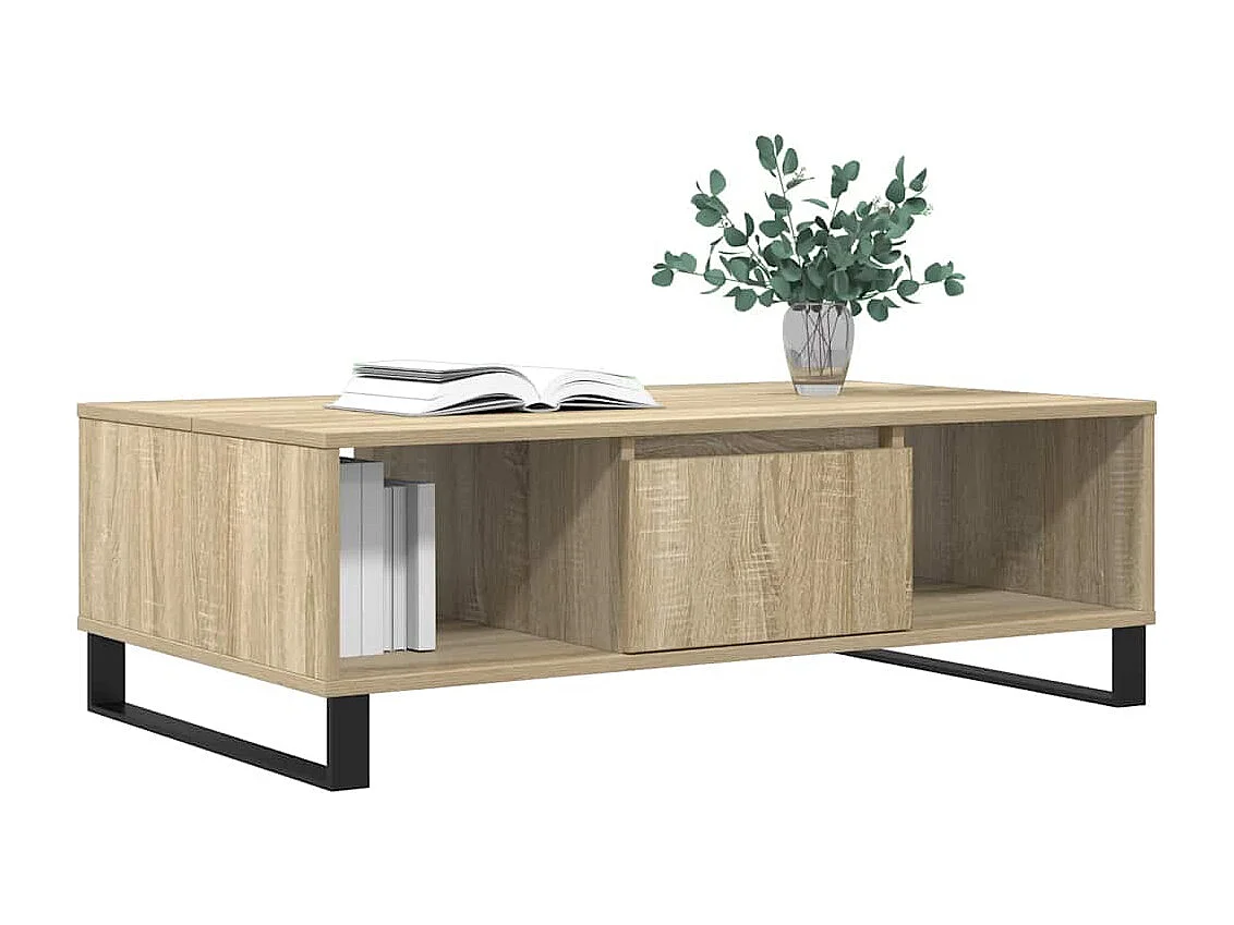 Table basse chêne sonoma 104x60x35 cm bois d'ingénierie