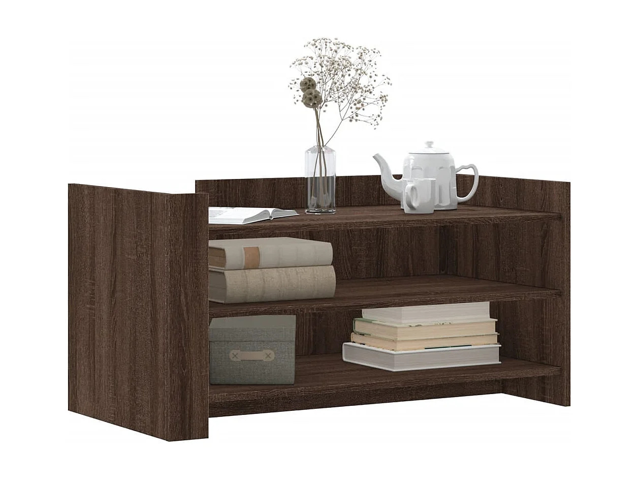 Mesa de centro roble marrón 100x50x50 cm madera de ingeniería