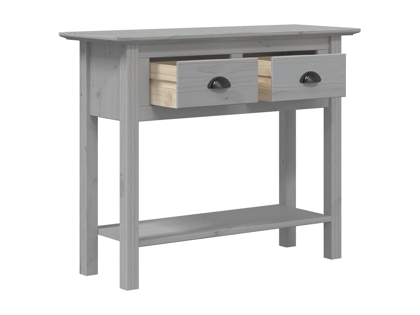 Table console BODO gris 91x35x74 cm bois de pin massif