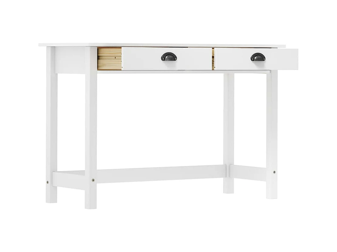 Table console Hill avec 2 tiroirs 110x45x74 cm Bois pin massif