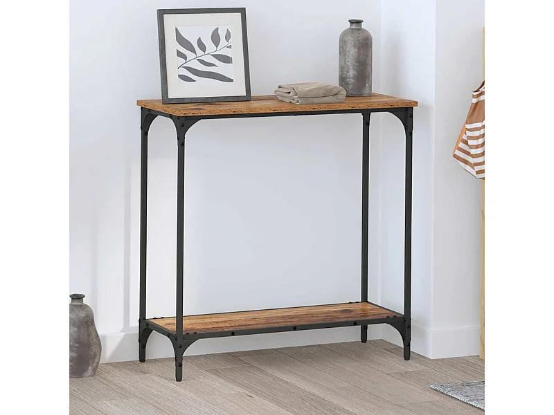 Consoletafel Antiek hout 75 x 30,5 x 75 cm Bewerkt hout