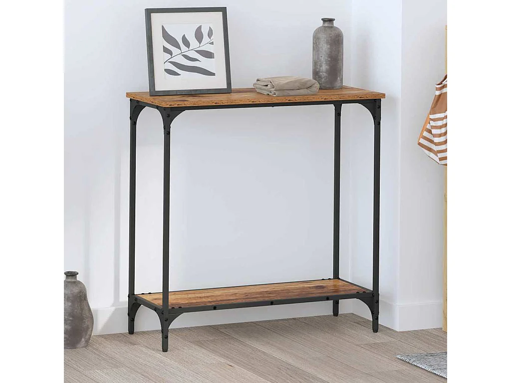 Tavolo consolle Legno antico 75 x 30,5 x 75 cm Legno ingegnerizzato