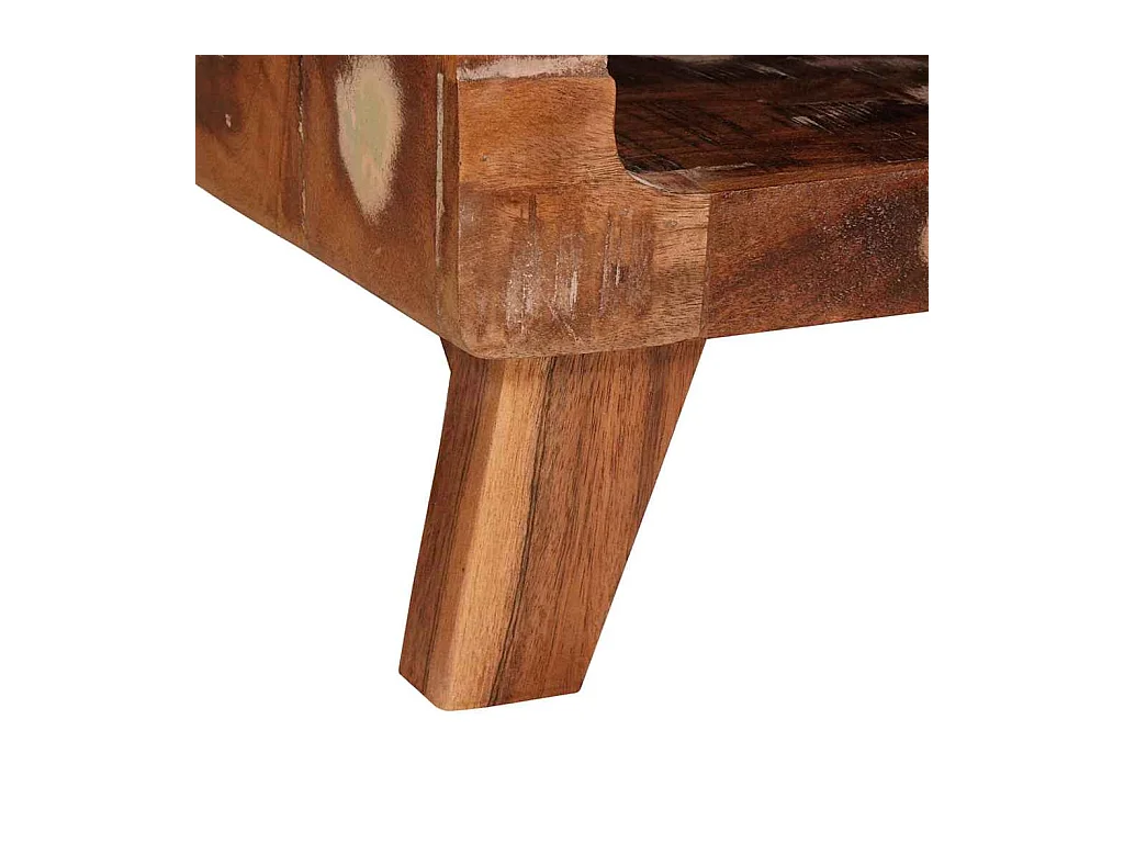 Veelkleurige bijzettafels van massief gerecycled hout