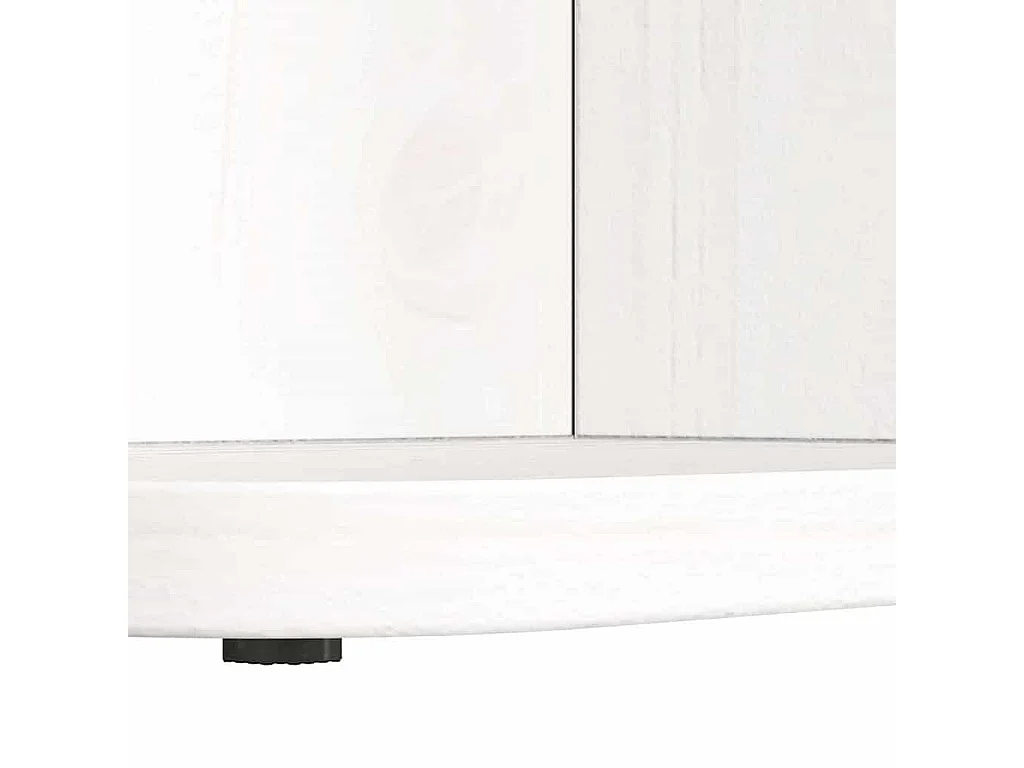 Tavolino da caffè Bianco 80 x 39,5 x 33,5 cm Legno massello di pino