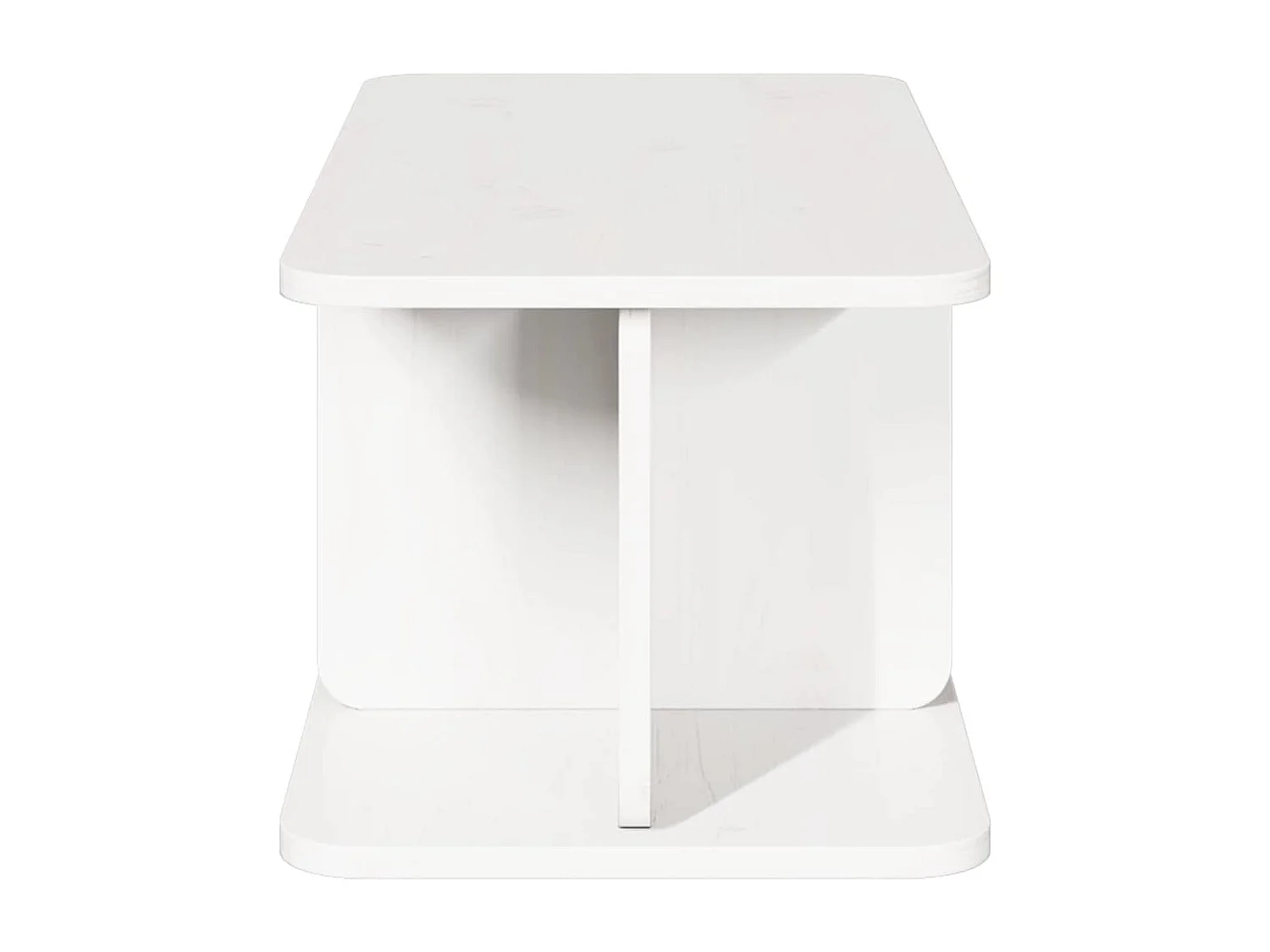 Couchtisch Weiß 80 x 39,5 x 33,5 cm Massivholz Kiefer