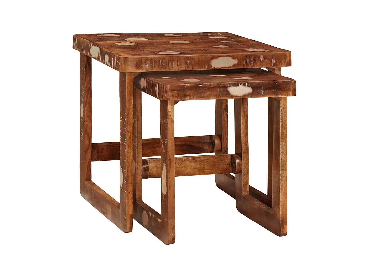 Tables d'appoint Multicolore bois de récupération massif