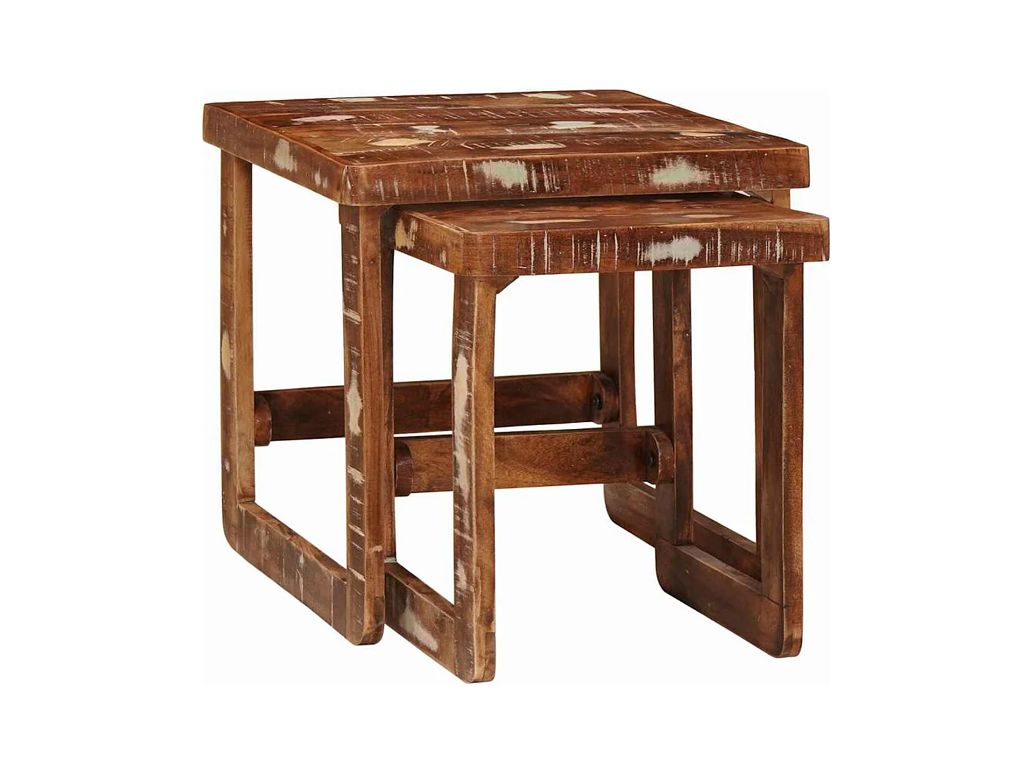 Tables d'appoint Multicolore bois de récupération massif