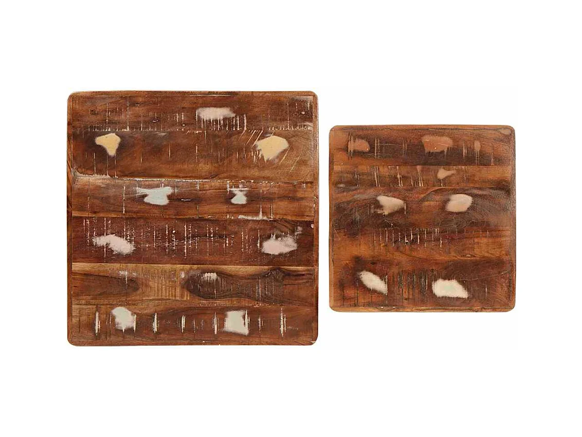 Tables d'appoint Multicolore bois de récupération massif