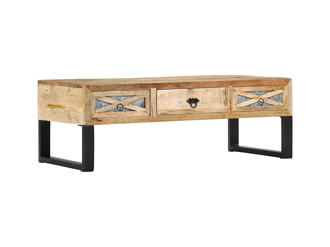 Table basse 110x50x38 cm bois de manguier massif