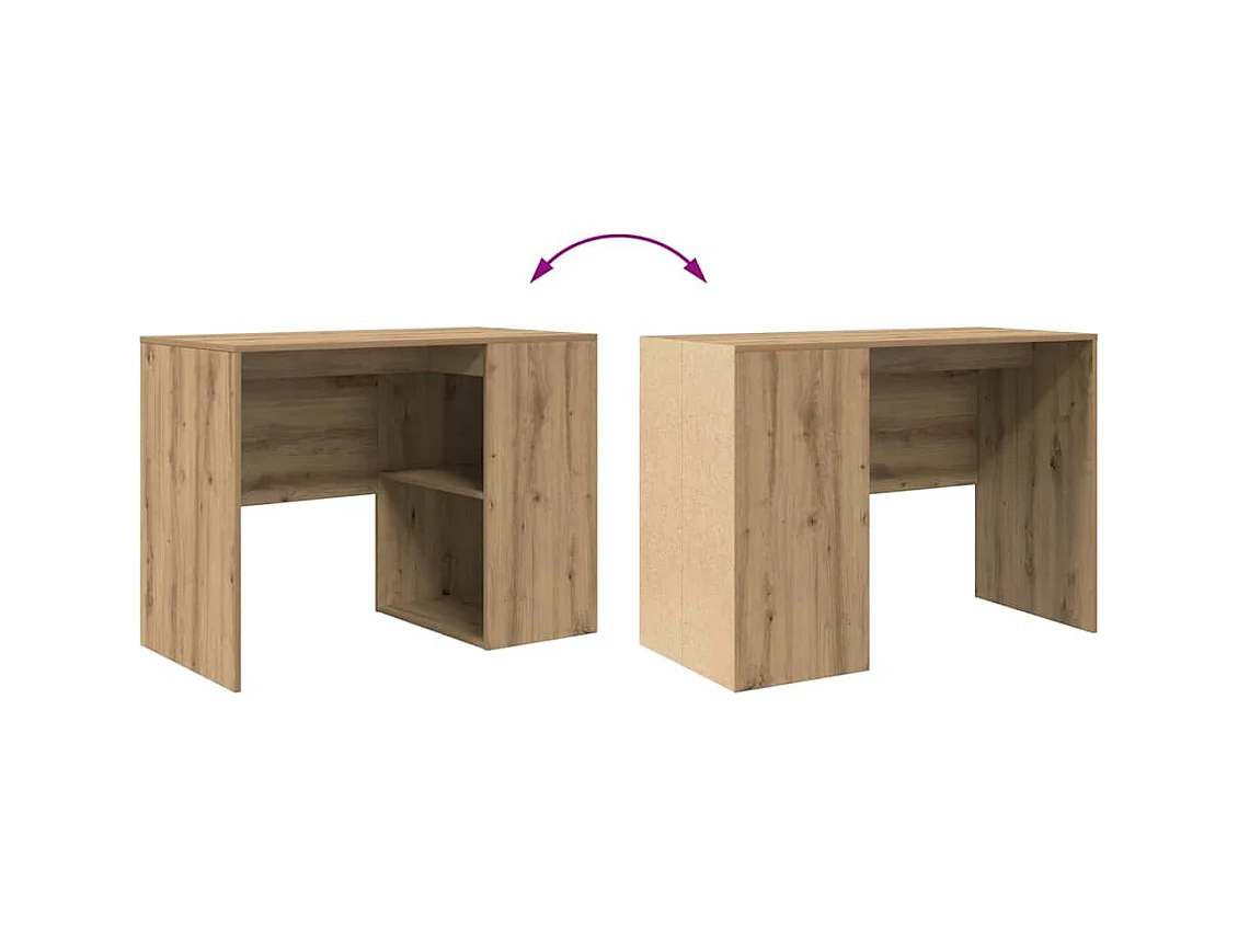 Bureau chêne artisanal 102 x 50 x 75 cm Bois d'ingénierie