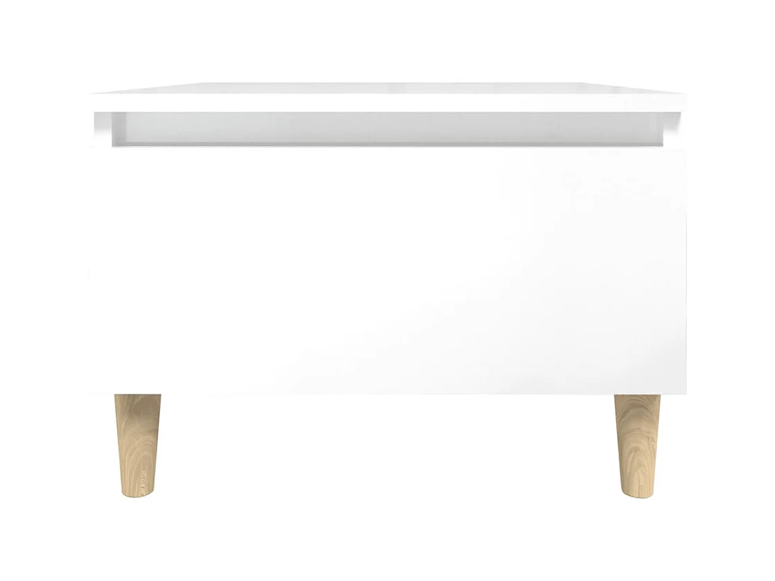 Tables d'appoint 2pcs Blanc brillant 50x46x35cm Bois ingénierie