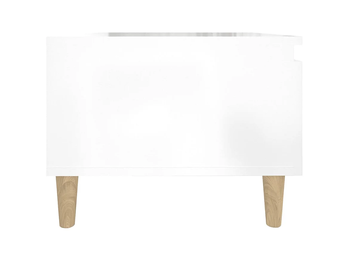 Tables d'appoint 2pcs Blanc brillant 50x46x35cm Bois ingénierie