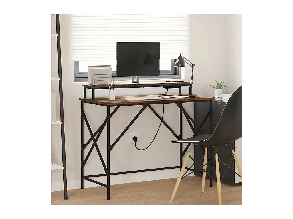 Bureau Chêne fumé 100 x 50 x 86.5 cm Bois d'ingénierie