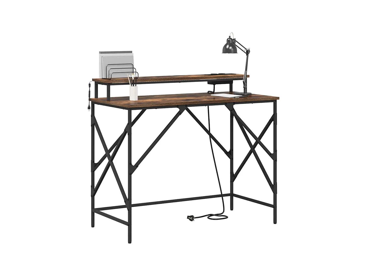 Bureau Chêne fumé 100 x 50 x 86.5 cm Bois d'ingénierie