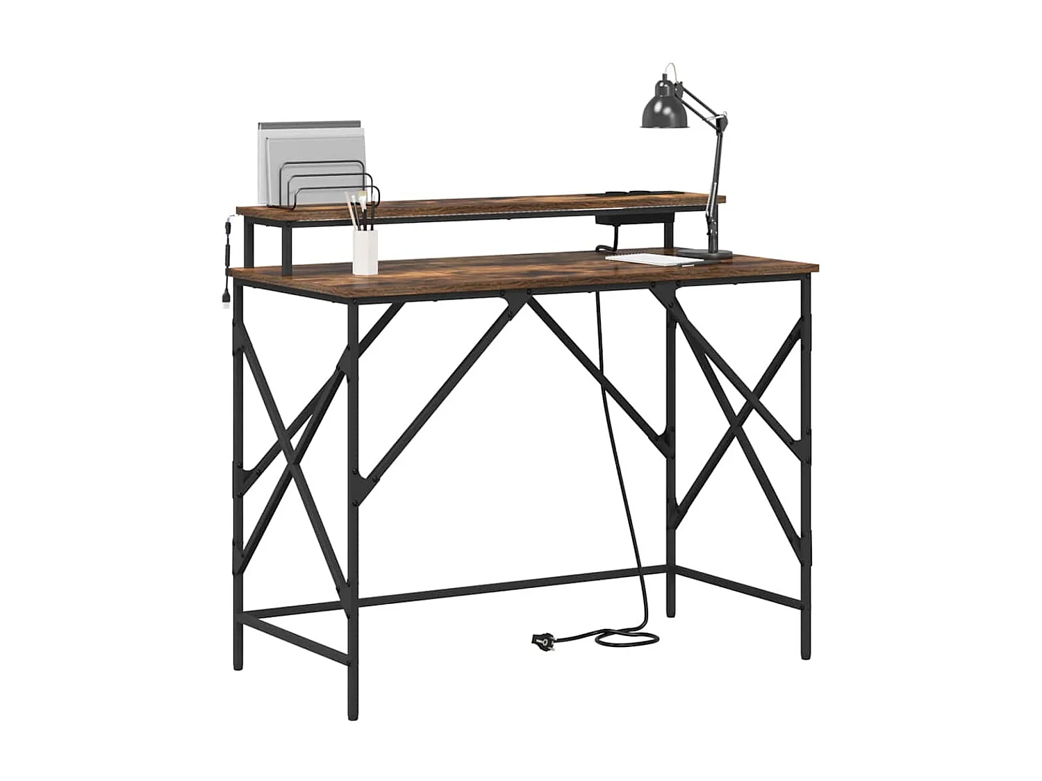 Bureau Chêne fumé 100 x 50 x 86.5 cm Bois d'ingénierie