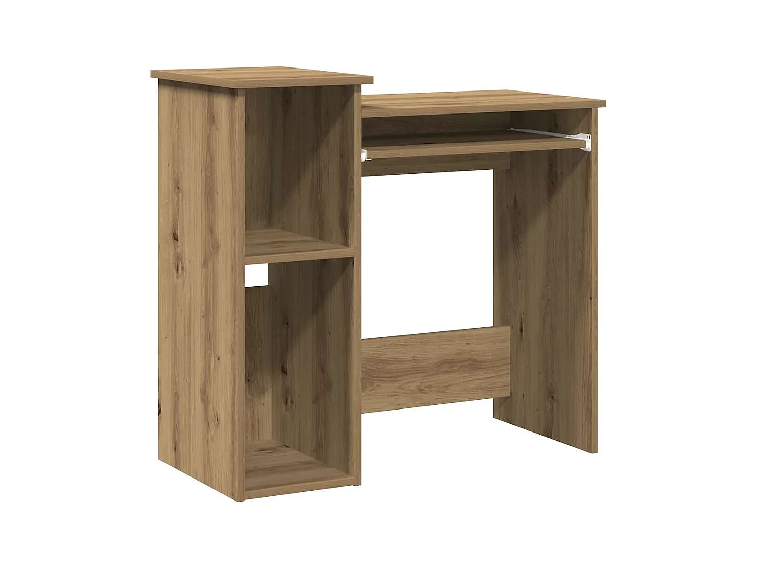 Bureau avec étagères chêne artisanal bois d'ingénierie