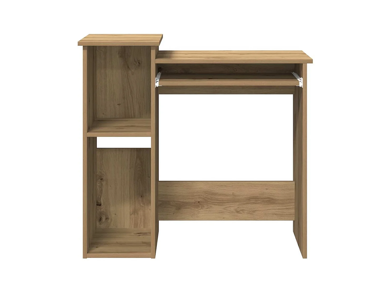 Bureau avec étagères chêne artisanal bois d'ingénierie