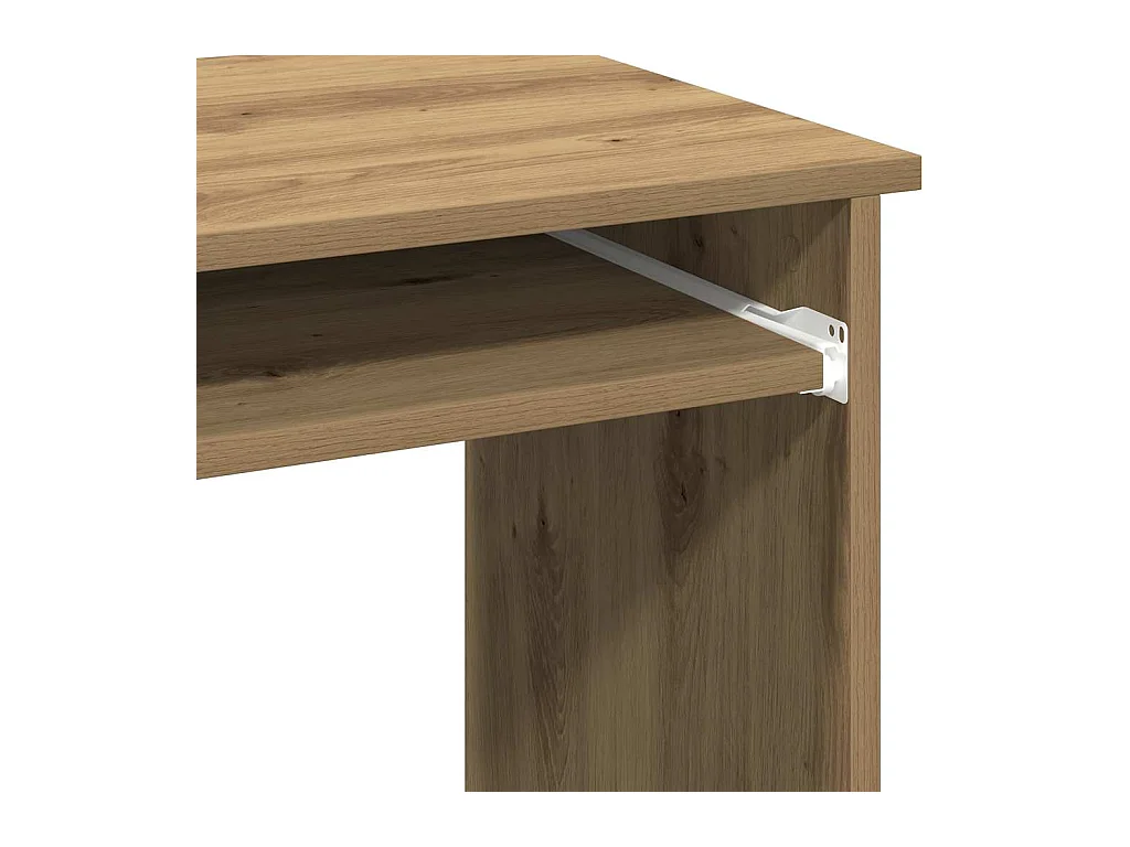 Bureau avec étagères chêne artisanal bois d'ingénierie