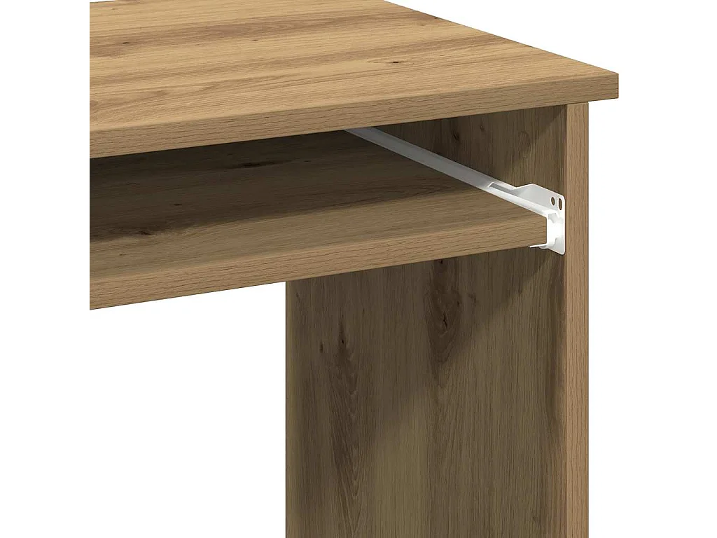 Escritorio con estantes, roble artesanal, madera de ingeniería.