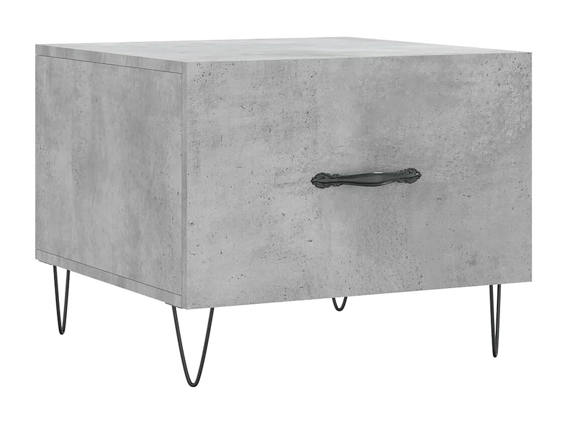 Table basse gris béton 50x50x40 cm bois d'ingénierie
