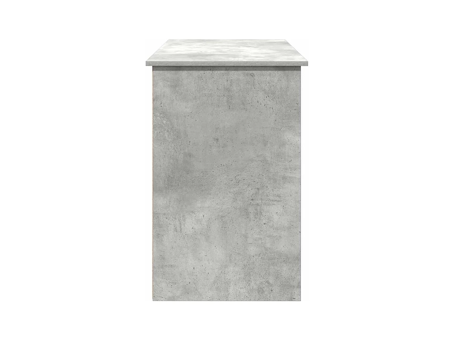 Bureau gris béton 102x50x75 cm bois d'ingénierie