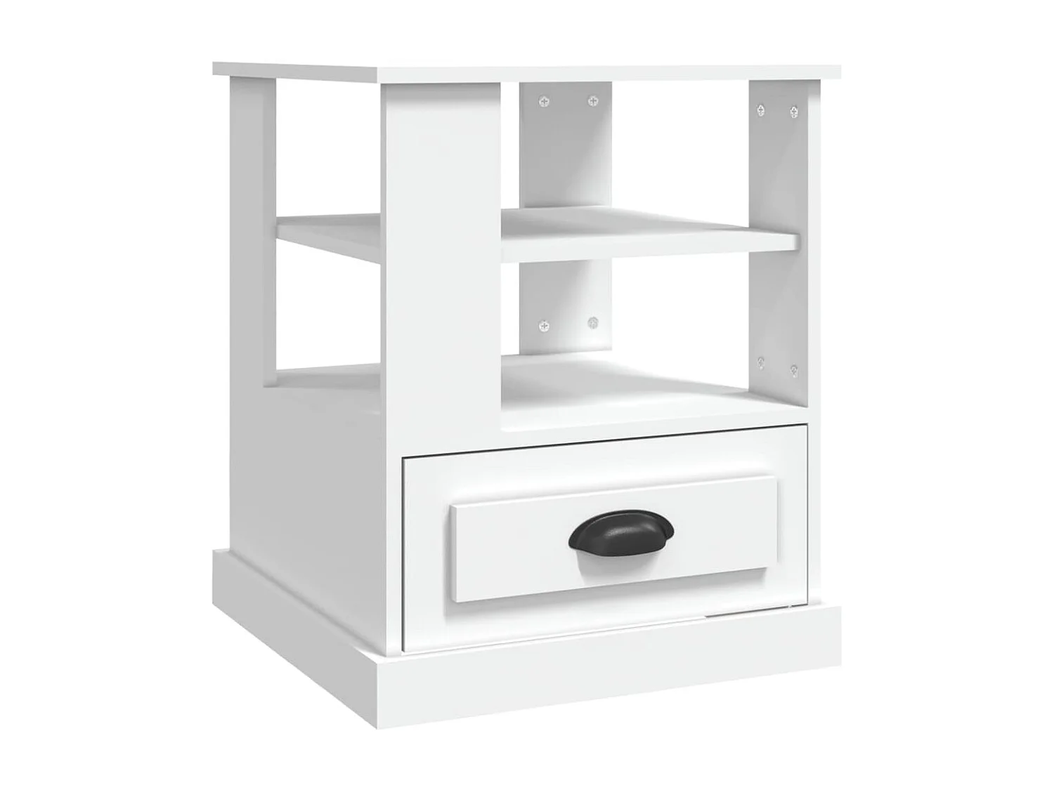 Tavolino bianco 50x50x60 cm in legno ingegnerizzato