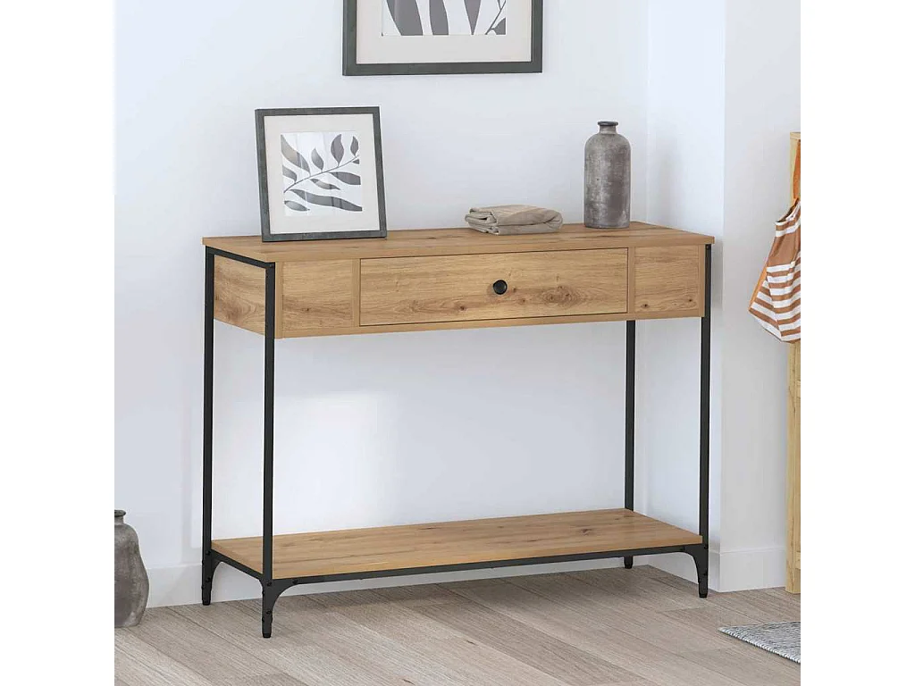 Table console Other chêne artisanal 100 x 34.5 x 75 cm