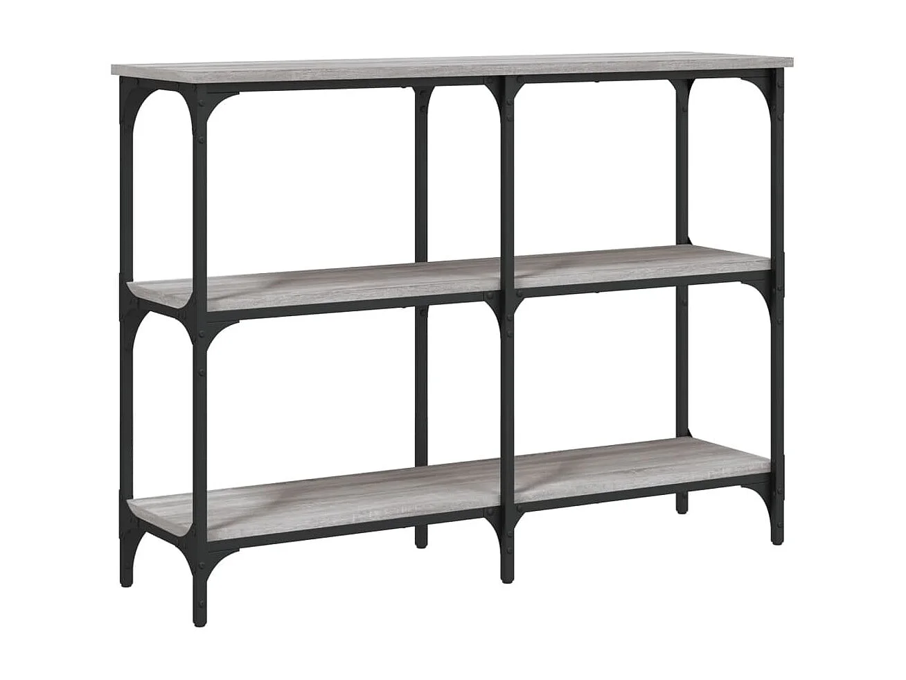 Table console sonoma gris 100x29x75 cm bois d'ingénierie