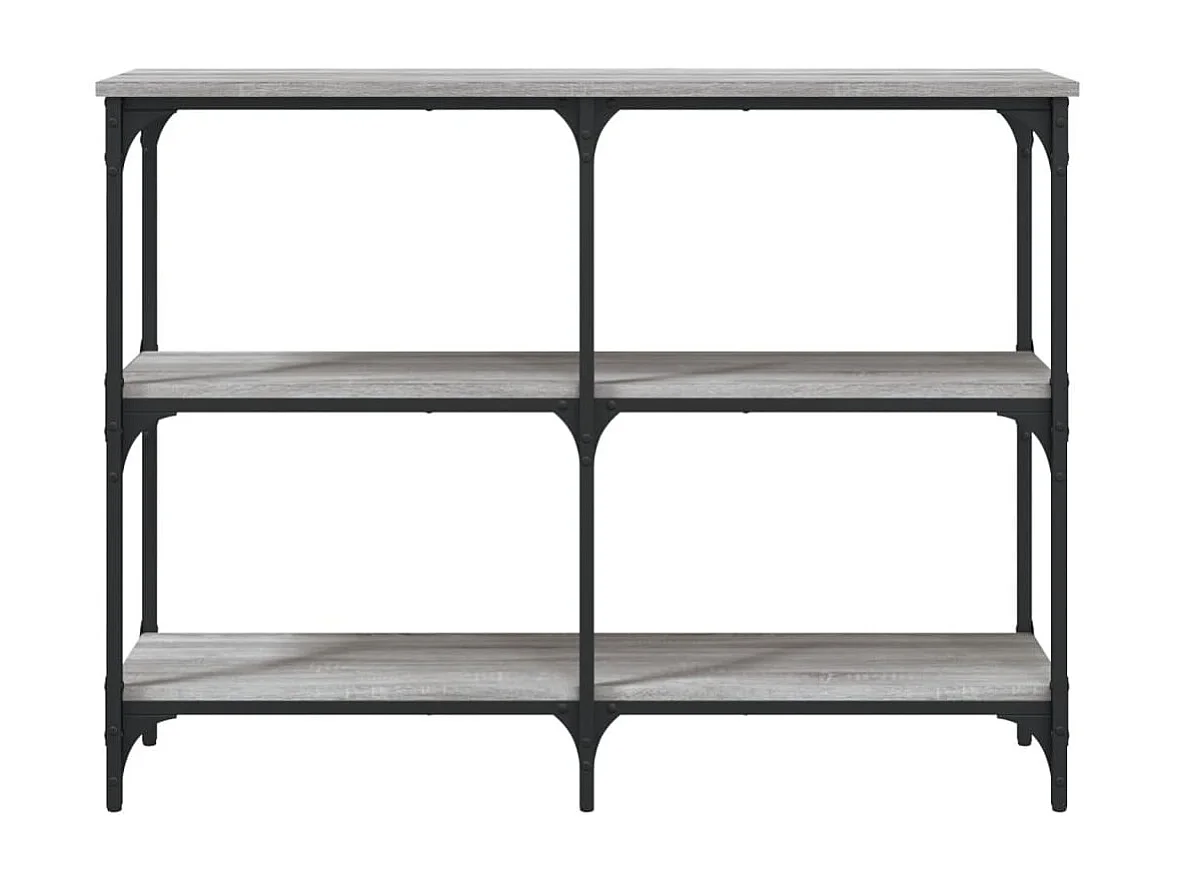 Table console sonoma gris 100x29x75 cm bois d'ingénierie