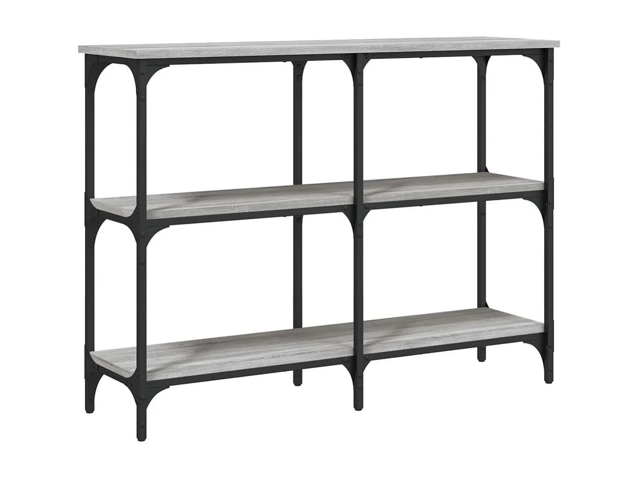 Table console sonoma gris 100x29x75 cm bois d'ingénierie