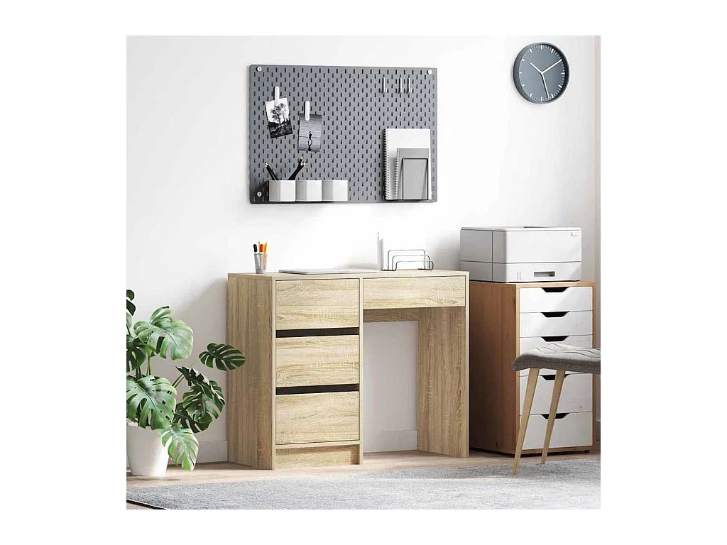 Bureau Chêne sonoma 90 x 37,5 x 75 cm Bois d'ingénierie