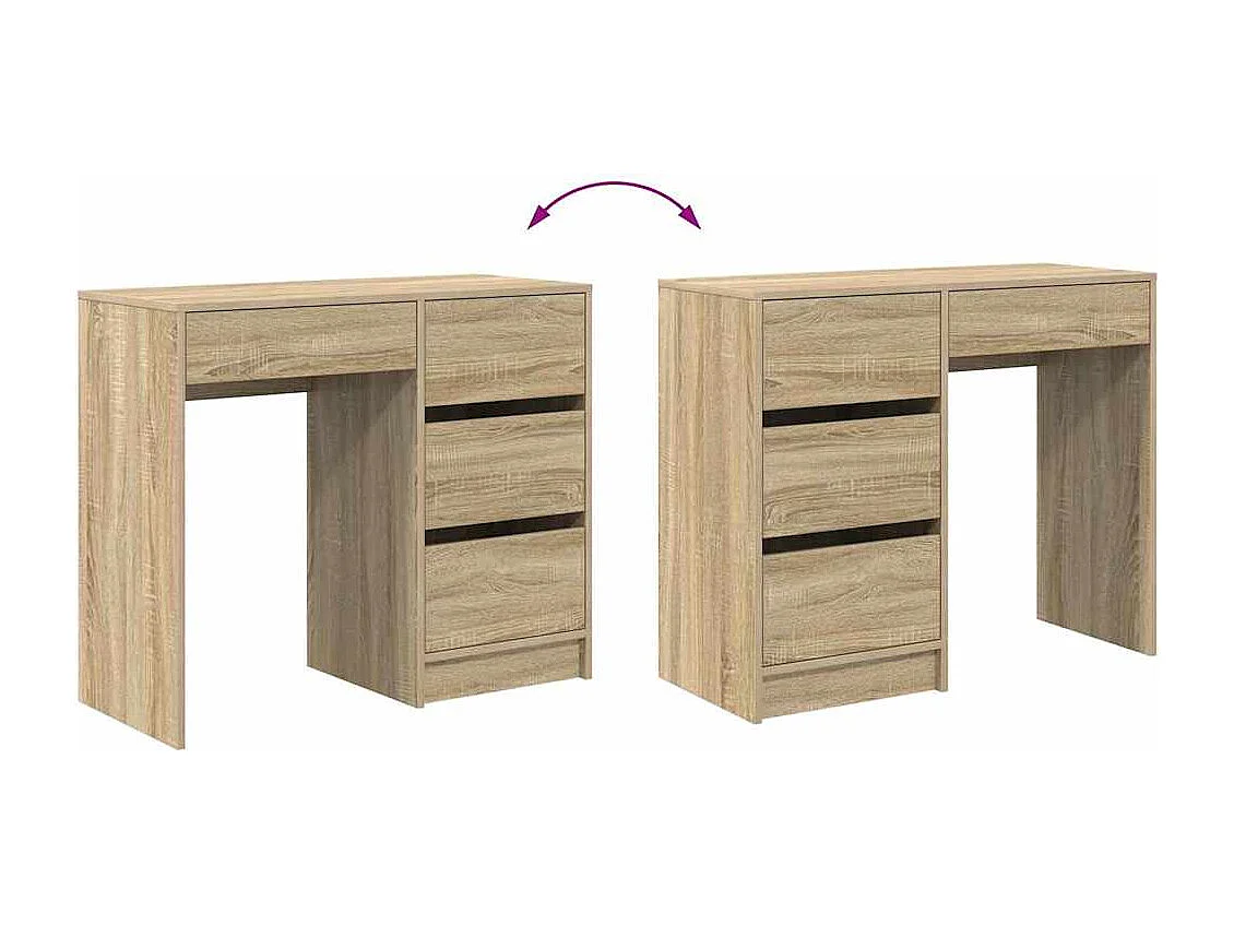 Bureau Chêne sonoma 90 x 37,5 x 75 cm Bois d'ingénierie