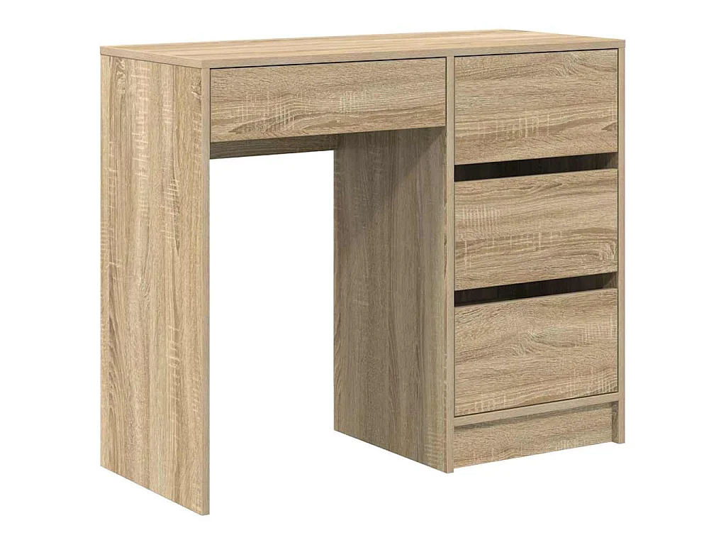 Schreibtisch aus Sonoma-Eiche, 90 x 37,5 x 75 cm, Holzwerkstoff