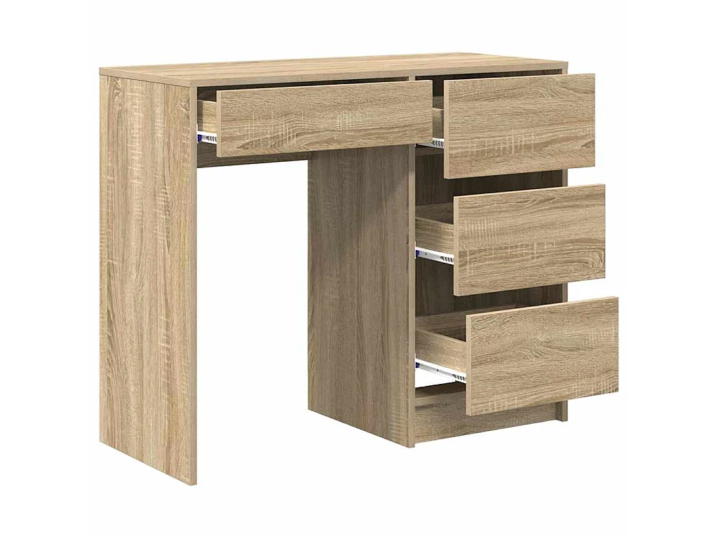 Schreibtisch aus Sonoma-Eiche, 90 x 37,5 x 75 cm, Holzwerkstoff