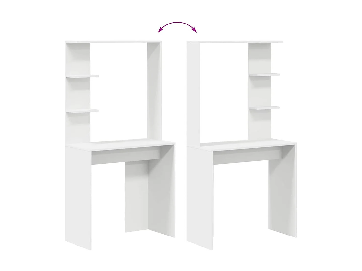 Bureau Blanc 78.5 x 37 x 154.5 cm Bois d'ingénierie