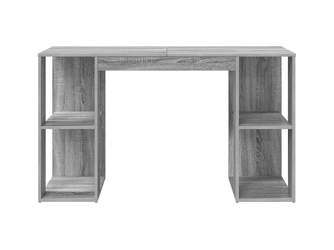 Bureau avec Rangement Gris Sonoma 130 x 50,5 x 75 cm