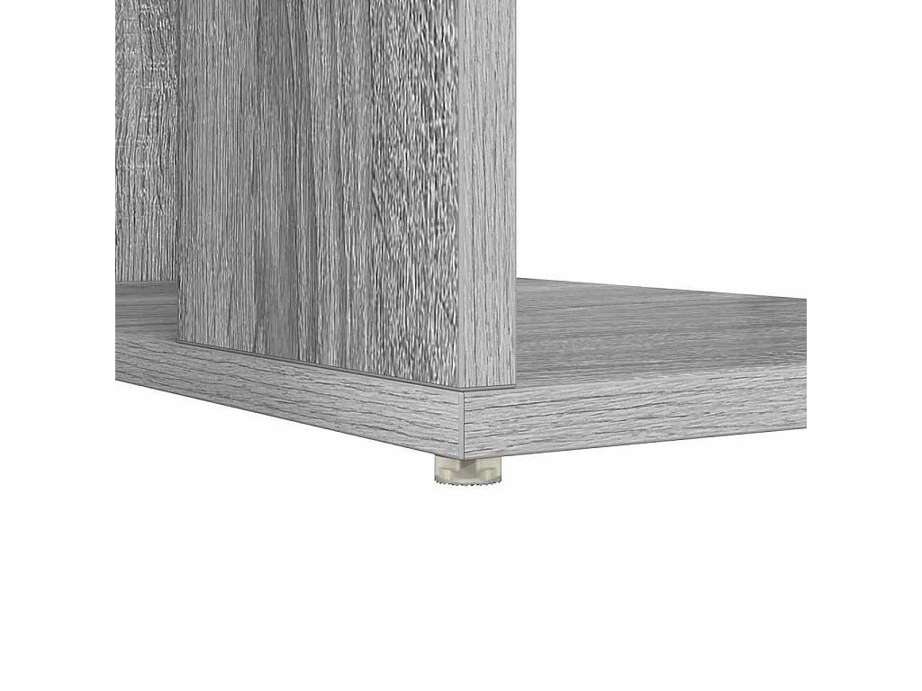 Bureau avec Rangement Gris Sonoma 130 x 50,5 x 75 cm