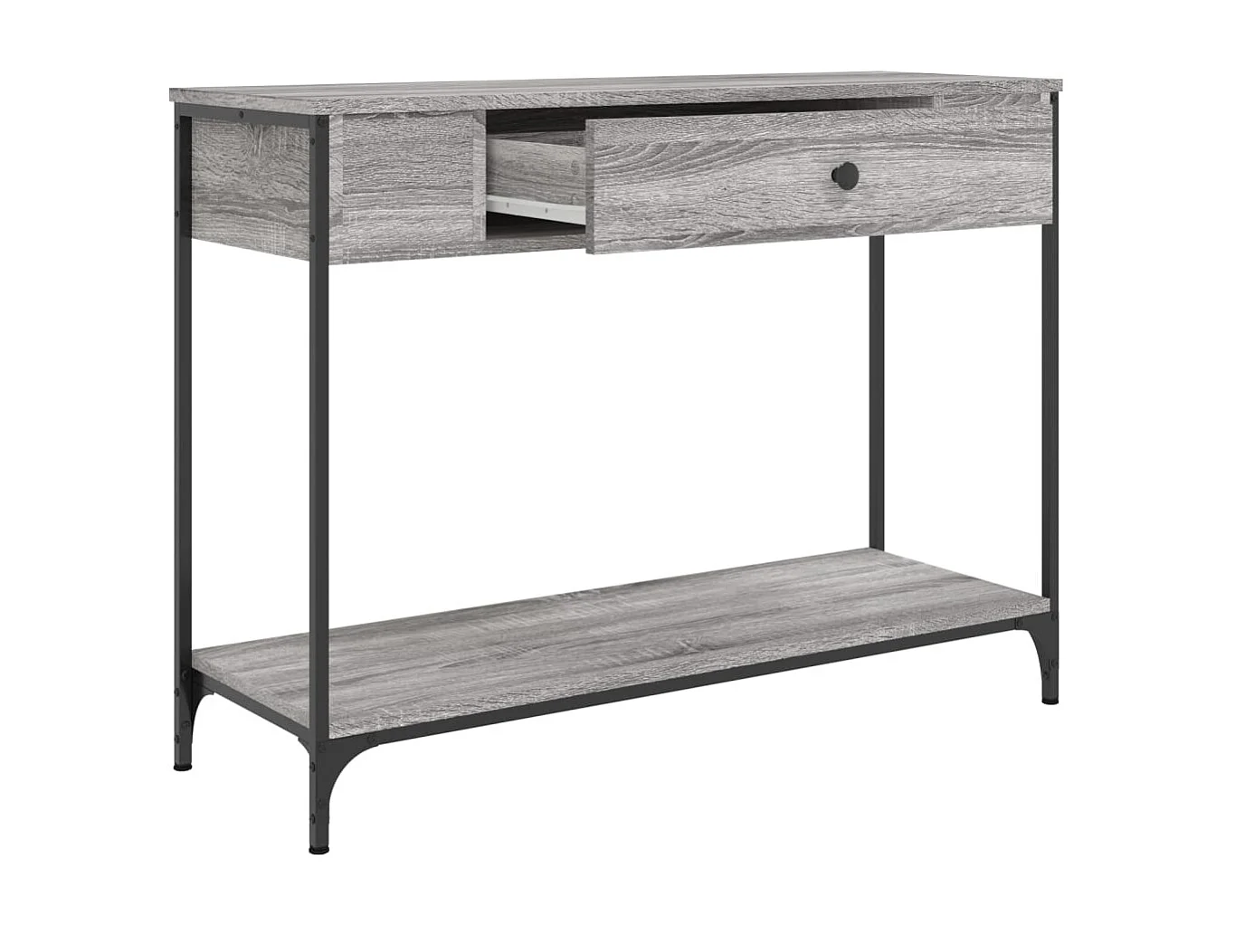 Table console sonoma gris 100x34,5x75 cm bois d'ingénierie