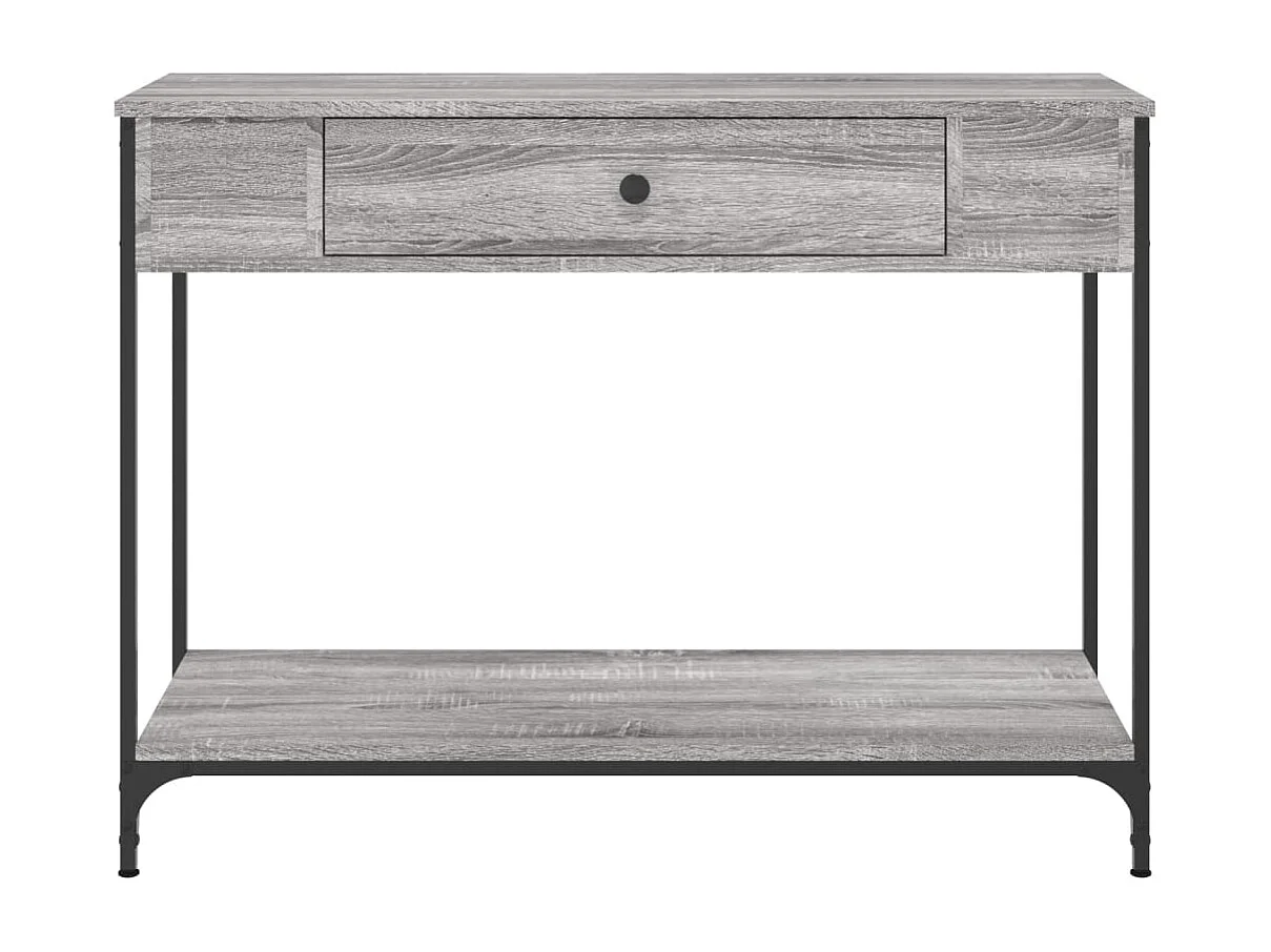 Table console sonoma gris 100x34,5x75 cm bois d'ingénierie