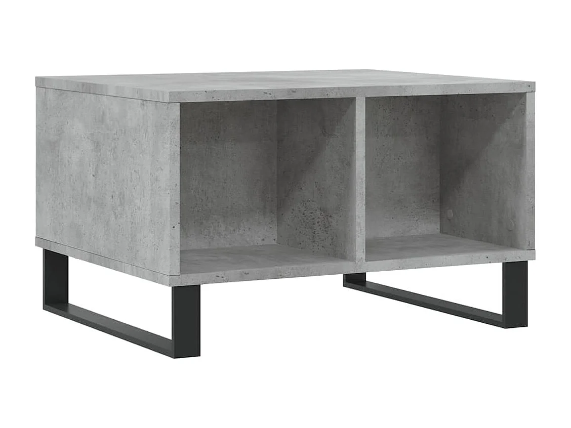 Table basse Gris béton 60x50x36,5 cm Bois d'ingénierie