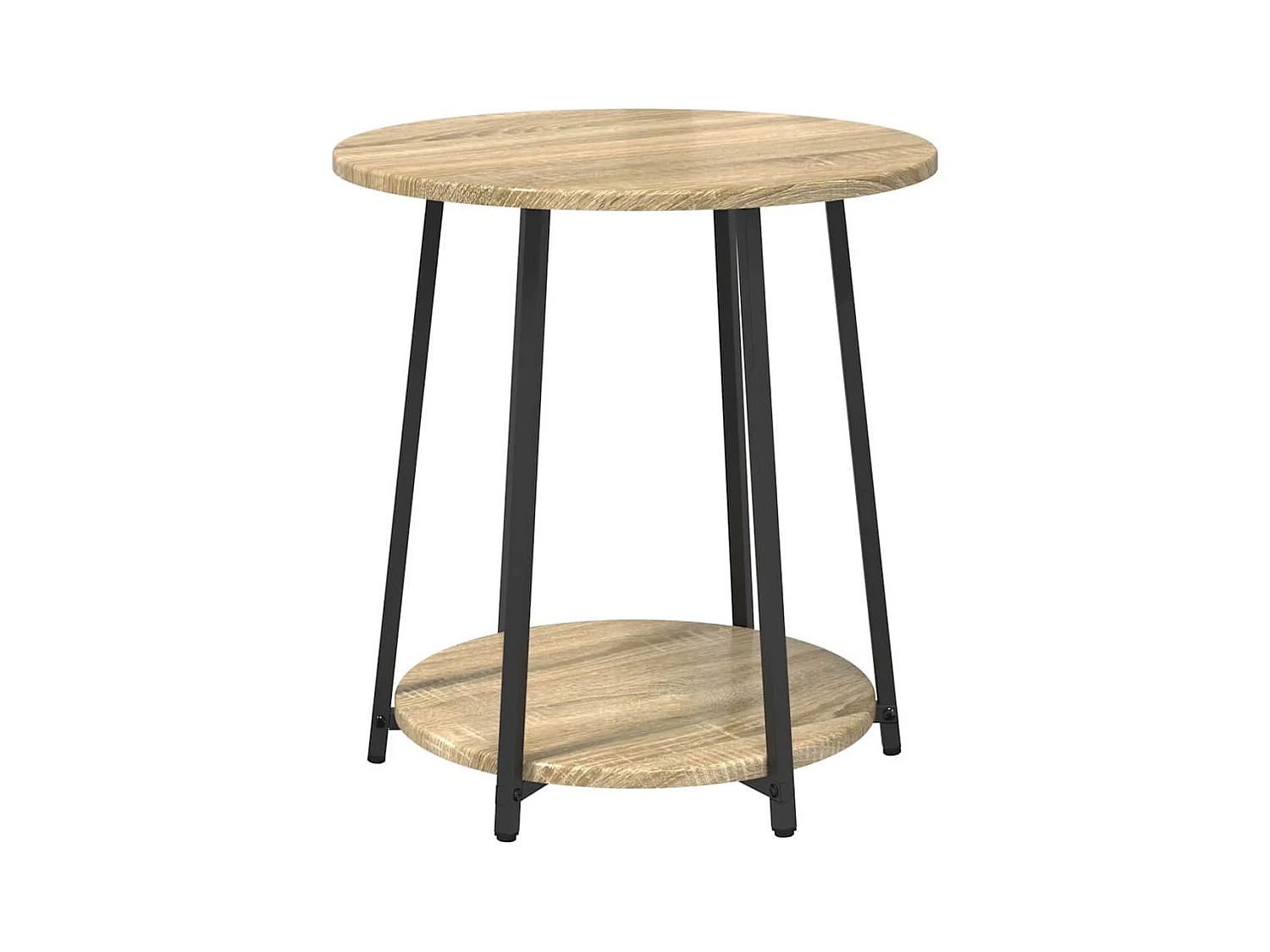 Ensemble de tables d'appoint 2 pcs Chêne Sonoma et noir