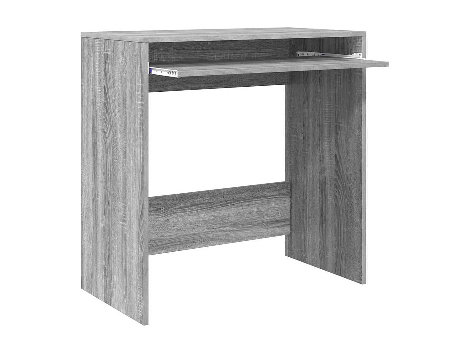 Bureau avec étagère Gris 77,5 x 43 x 79 cm Bois d'ingénierie