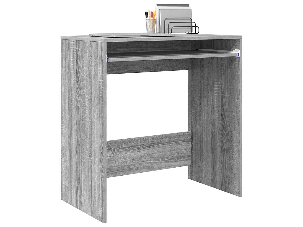 Schreibtisch mit Ablage Grau 77,5 x 43 x 79 cm Holzwerkstoff