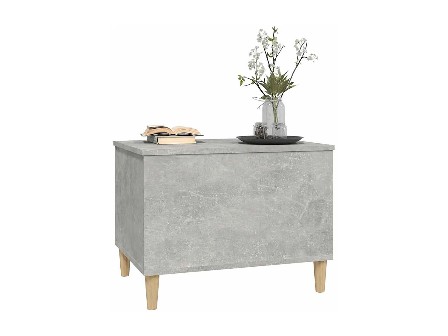 Table basse Gris béton 60x44,5x45 cm Bois d'ingénierie