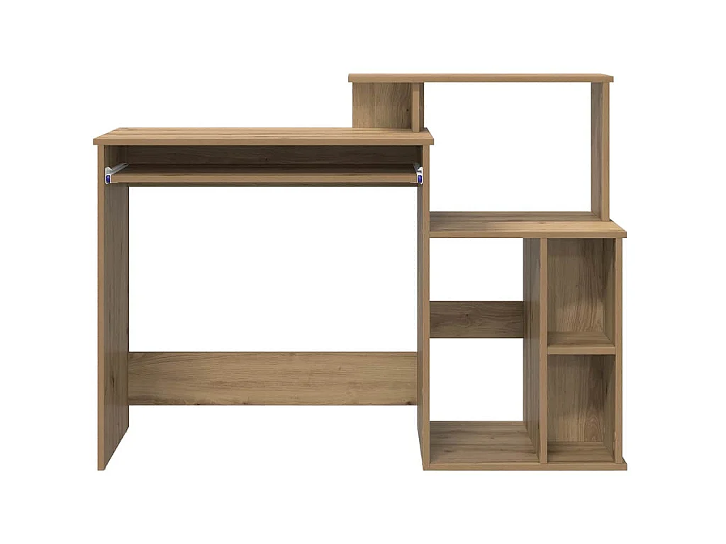 Schreibtisch mit Ablage, handgefertigte Eiche, 120,5 x 44 x 88,5 cm