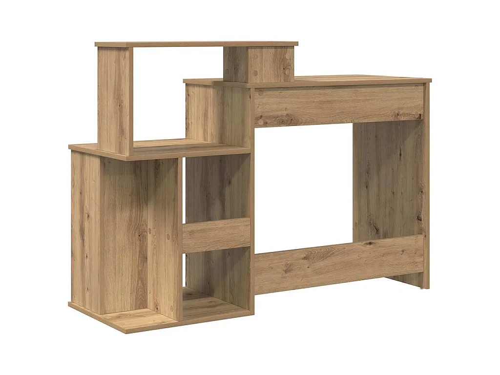 Schreibtisch mit Ablage, handgefertigte Eiche, 120,5 x 44 x 88,5 cm