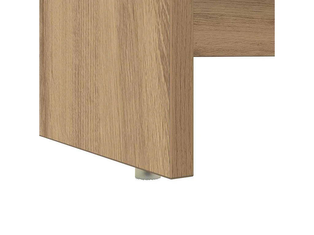 Schreibtisch mit Ablage, handgefertigte Eiche, 120,5 x 44 x 88,5 cm